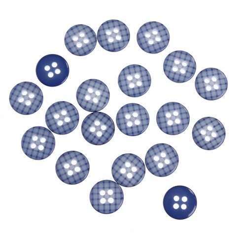 Image of Button Matchbook - Gingham Dark Blue