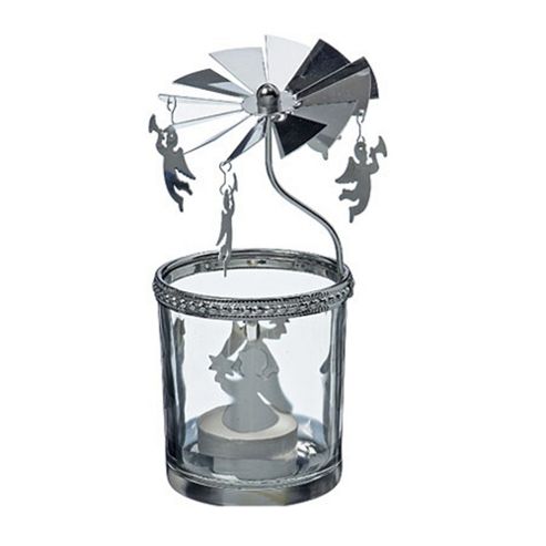 Image of Festive Windlight Tealight Candle Holder In Angel Design