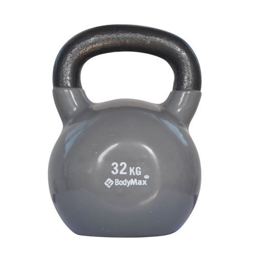Image of Bodymax 32kg Vinyl Coated Kettlebell (grey)