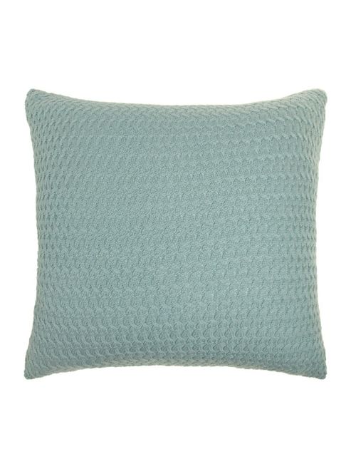 Image of Dickins & Jones D&j Diamond Knit Cushion, Duck Egg