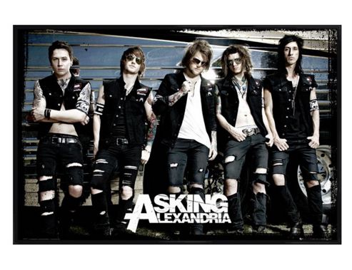 Image of Asking Alexandria Gloss Black Framed Reckless & Relentless Aa Poster