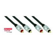 Profigold Twin Phono 2 X RCA Stereo Audio Cable Lead 1M