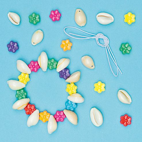 Image of Shell & Flower Bead Bracelet Kits -pack Of 4 Girls