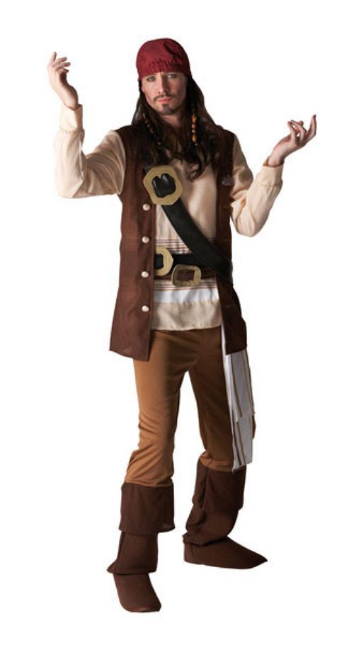 Image of Captain Jack Sparrow - Adult Costume Size: 38-40