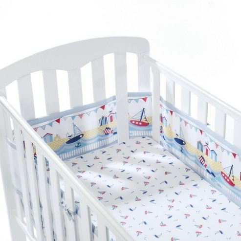 Image of Breathablebaby 4 Sided Mesh Cot Liner By The Sea