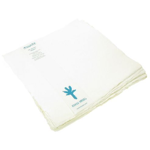 Image of Handmade Paper Made From 100% Recycled Cotton Rag. Large Square 30cm X 30cm, 20 Sheets, 320gsm.