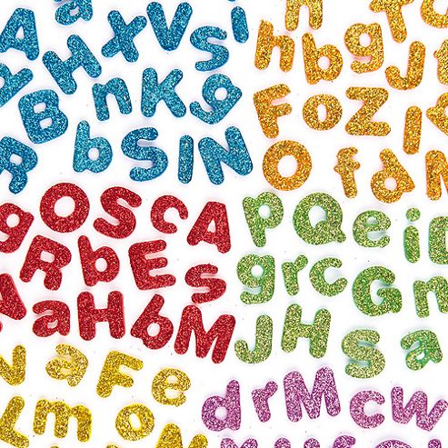 Image of Glitter Foam Self Adhesive Letters (pack Of 850)