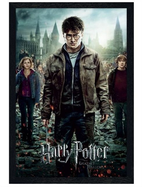 Image of Harry Potter And The Deathly Hallows Black Wooden Framed The End Is Coming! Poster