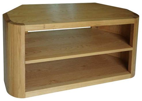 Image of Ultimum Durham Oak Ud43 Corner Tv Stand