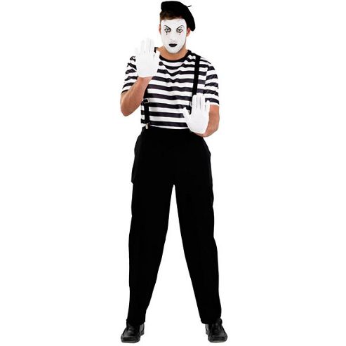 Image of Male Mime Artist - Adult Costume Size: 38-40
