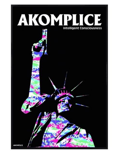 Image of Akomplice Gloss Black Framed Statue Of Liberty Poster