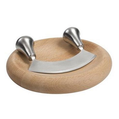 Image of T&g Herb Board With Mezzaluna Herb Chopper
