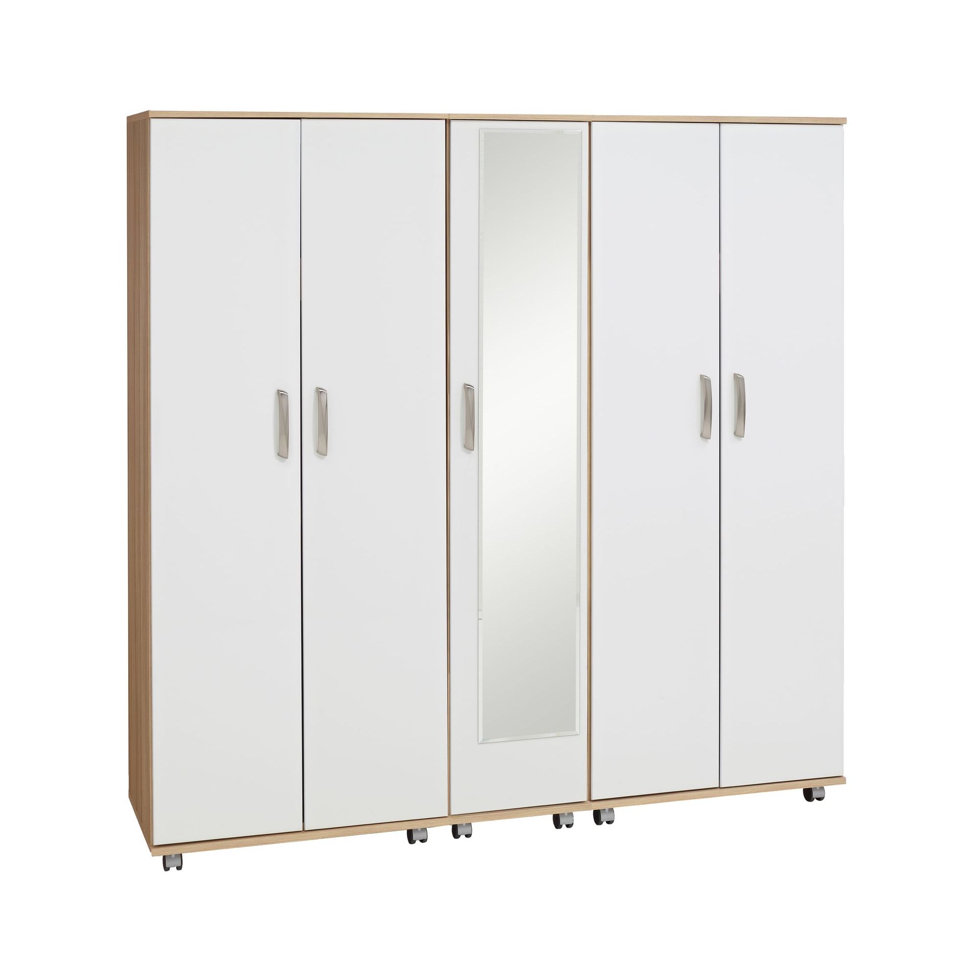 Ideal Furniture Regal 5 Door Wardrobe in white at Tesco Direct