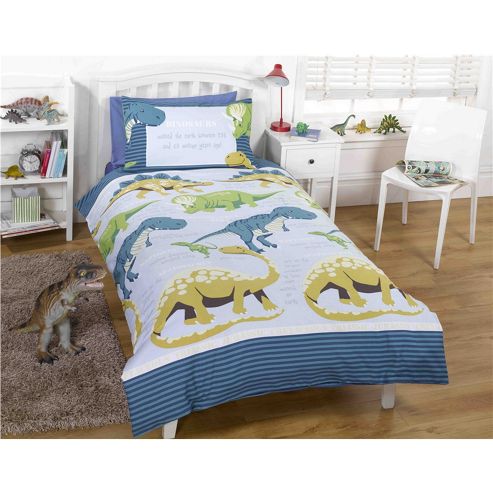 Image of Rapport Kids Dino Facts Single Quilt Set Blue