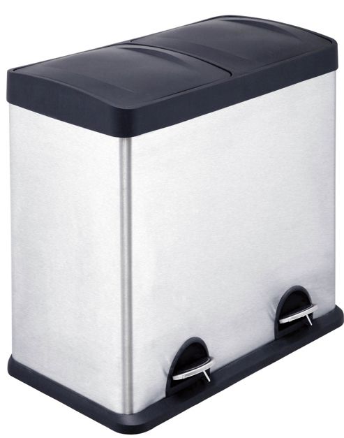 Image of Premier Housewares 48 L Recycle Pedal Bin With Inner Plastic Bucket