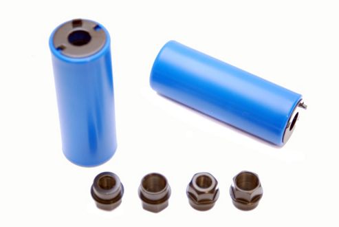 Image of Coyote Bmx Nylon Stunt Grind Pegs Blue 10mm Or 14mm Axles