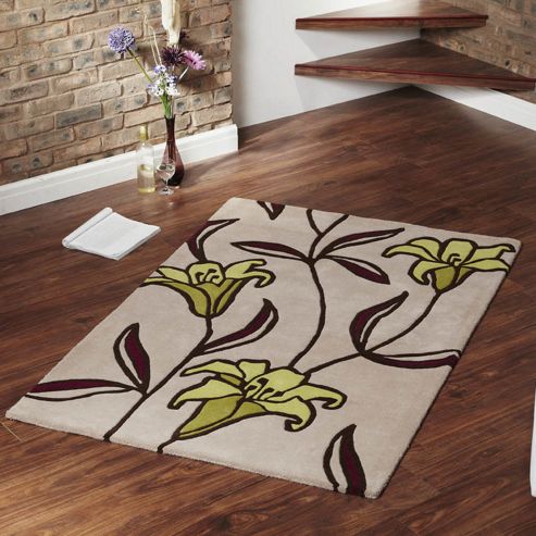 Image of Ultimate Rug Co Floral Art Lily Rug - 120 Cm X 170 Cm (3 Ft 11 In X 5 Ft 7 In)