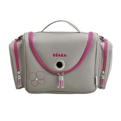 Image of Beaba Vanity Changing Bag - Grey And Pink