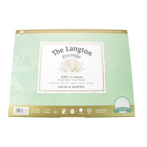 Image of Daler Langton Prestige Watercolour Cp Block 12 X 9