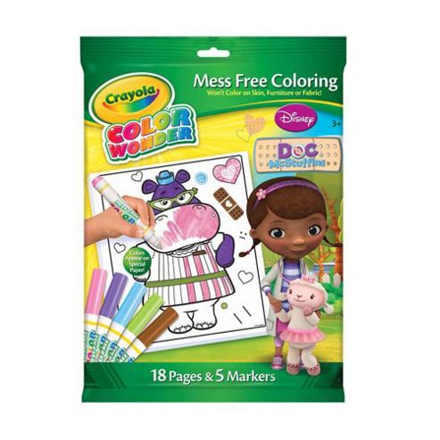 Image of Crayola Disney Pixar Color Wonder Doc Mcstuffins 18 Pages 5 Markers