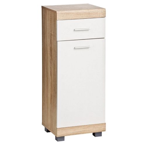 Image of Wash - Bathroom Floor Storage Cabinet - Oak / Whitewash