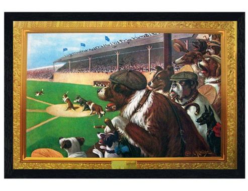 Image of Cassius Marcellus Coolidge Black Wooden Framed Baseball 1-2-3 Poster