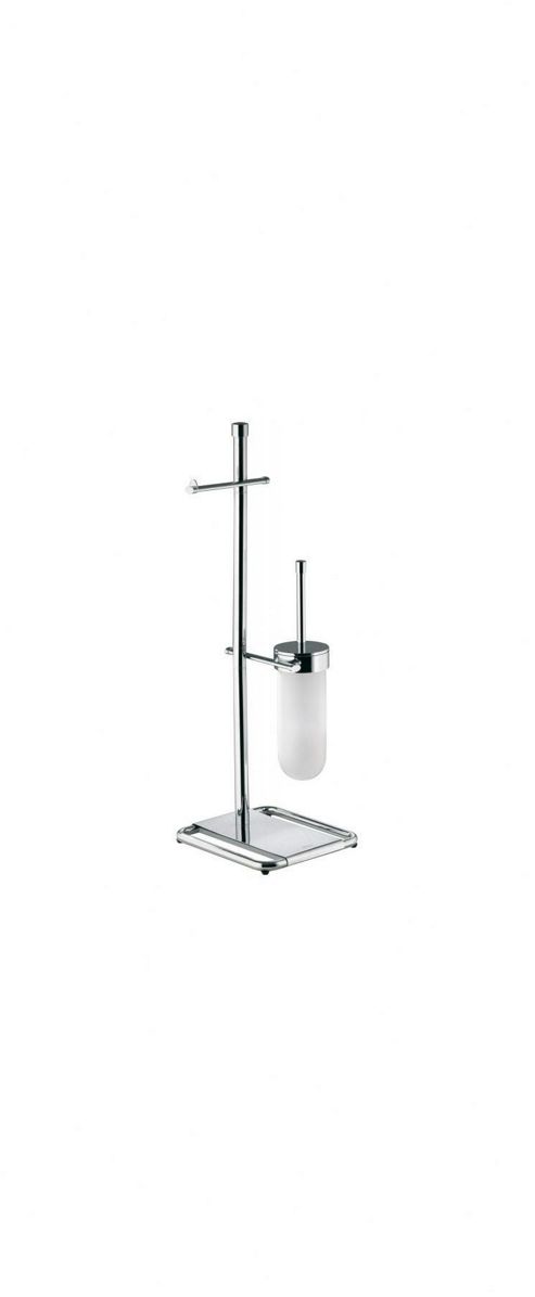 Image of Nicol Imola Toilet Brush Set - Chromed Brass