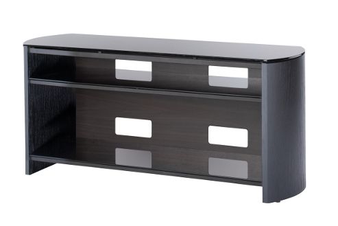 Image of Black Oak Veneer Tv Stand For Screens Up To 50 Inch
