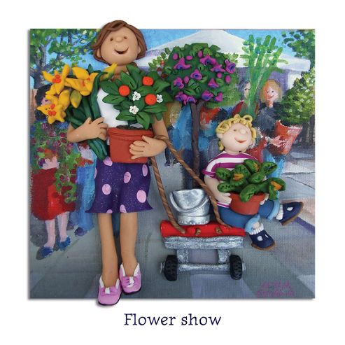 Image of Holy Mackerel Flower Show Greetings Card