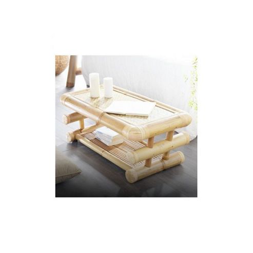 Image of Tikamoon Balyss Bamboo Coffee Table - 40cm H X 100cm W X 50cm D