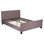 Cannes Classic Scroll Bedstead Mink Fabric Double