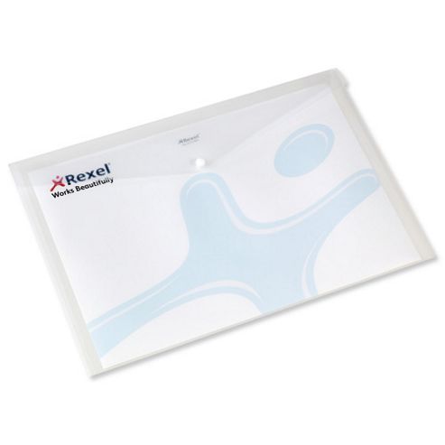 Image of Rexel Carry Folder Polypropylene A4 Translucent White Ref 16129 [pack 5]