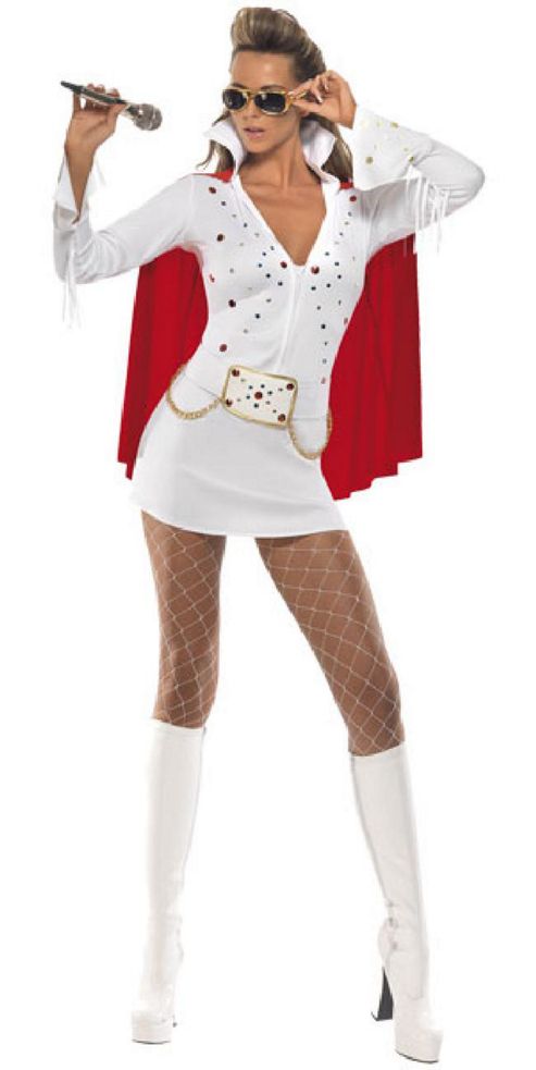 Image of Elvis Viva Las Vegas White - Adult Costume Size: 12-14