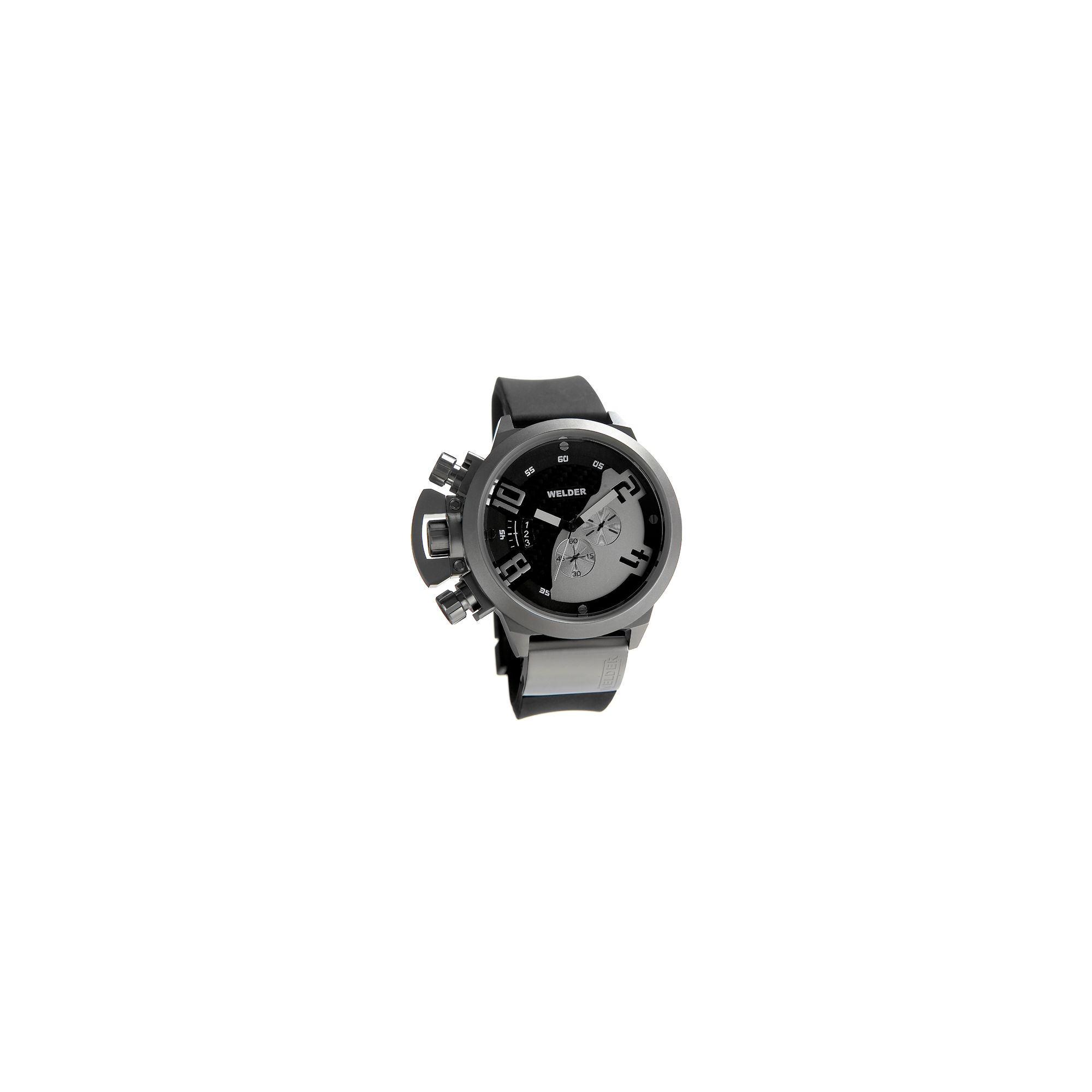 Welder Gents Black Dial Black Rubber Strap Watch K24-3205 at Tescos Direct