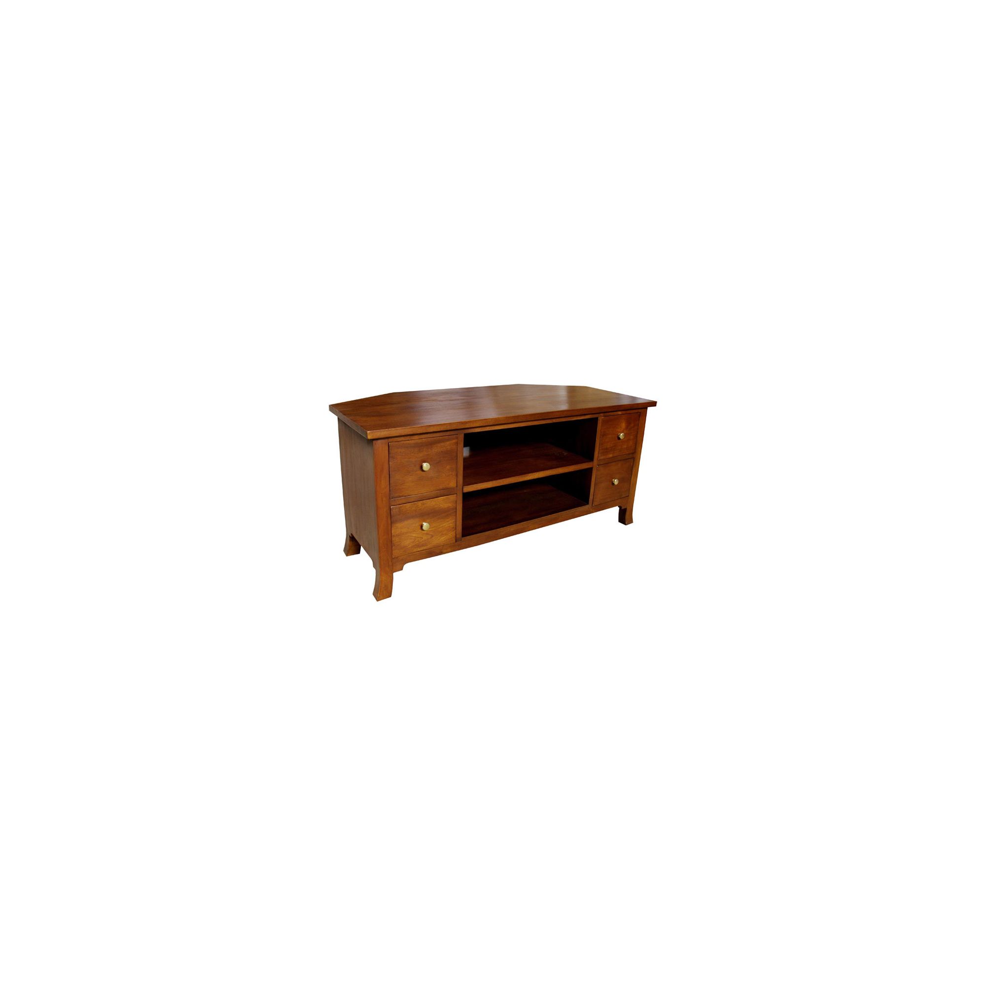 Lock stock and barrel Mahogany Orchard Corner TV Stand in Mahogany at Tesco Direct