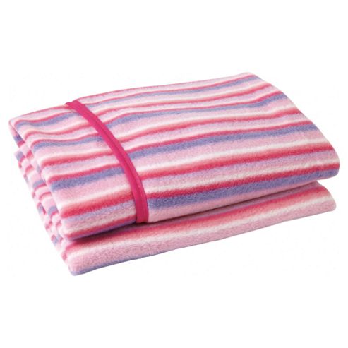 Image of Clair De Lune Fun & Funky Pram Blanket - Sherbet Pink
