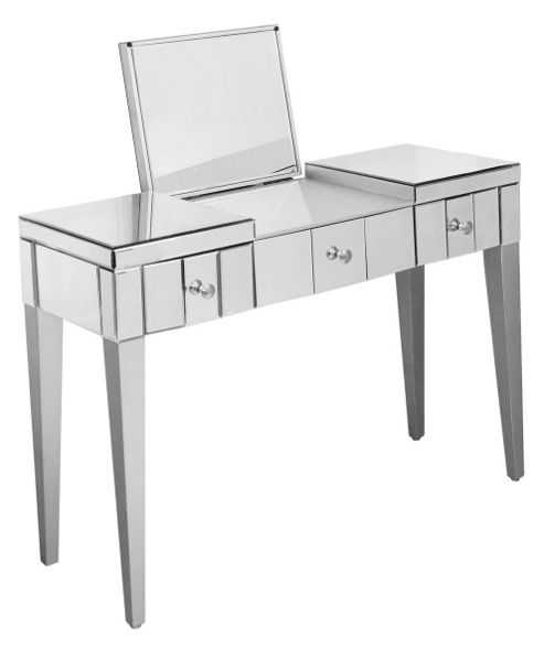 Image of Home Essence Mirrored Console Table With Folding Mirror