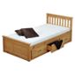 Amani Pine Mission Single Storage Bed Frame - Waxed Pine
