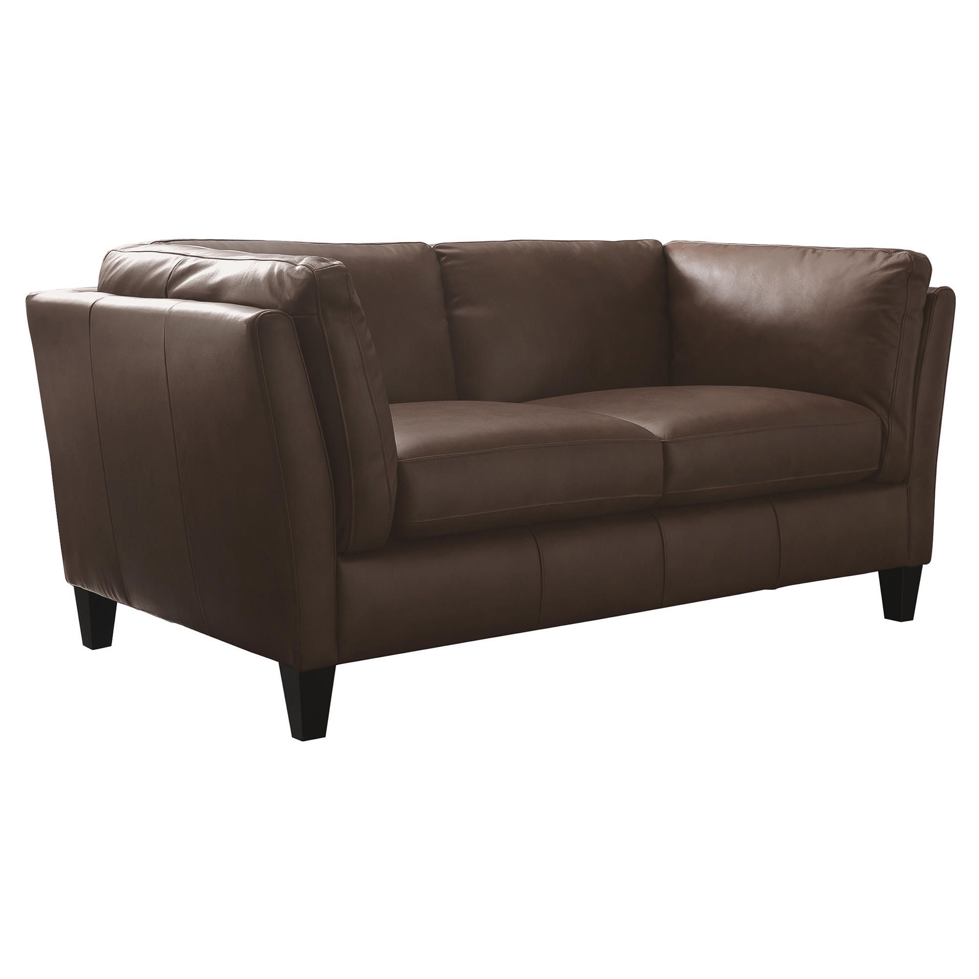 Santos Leather Small Sofa Cognac at Tesco Direct