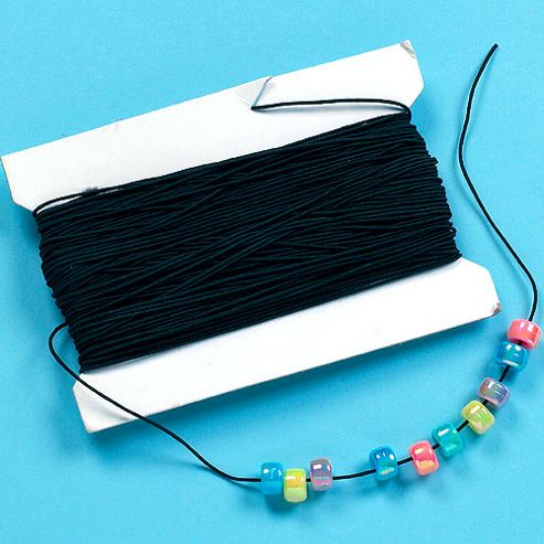 Image of Bead Crafts Black Elastic (per Reel)