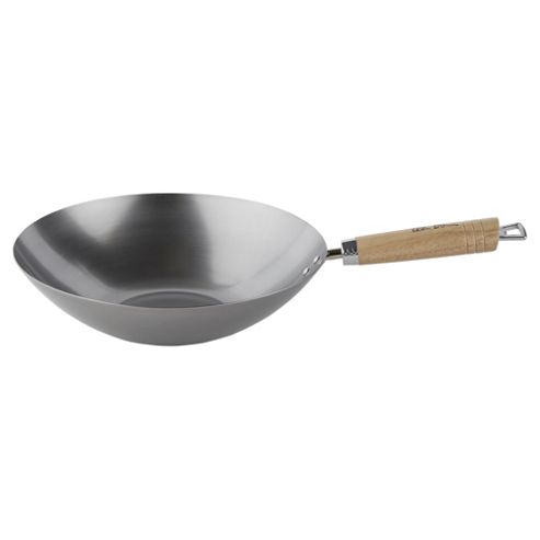 Image of Ken Hom Carbon Steel 31cm Wok