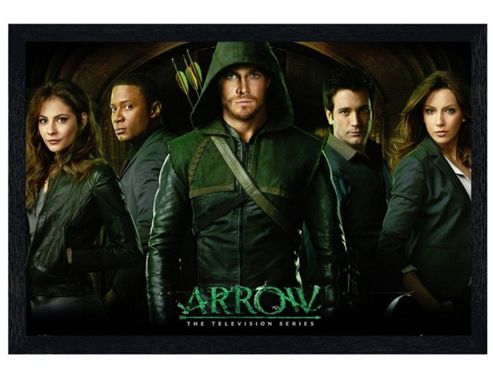 Image of Black Wooden Framed Dc Comics Arrow The Television Series Poster