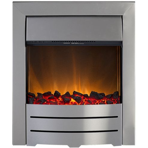 Image of Adam Colorado Brushed Steel Electric Inset Fire