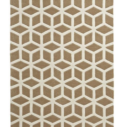Image of Think Rugs Hong Kong Beige/cream Tufted Rug - 120 Cm X 170 Cm (3 Ft 9 In X 5 Ft 7 In)