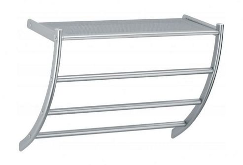 Image of Sanwood 56cm Wall Shelf With Towel Holder - Satin