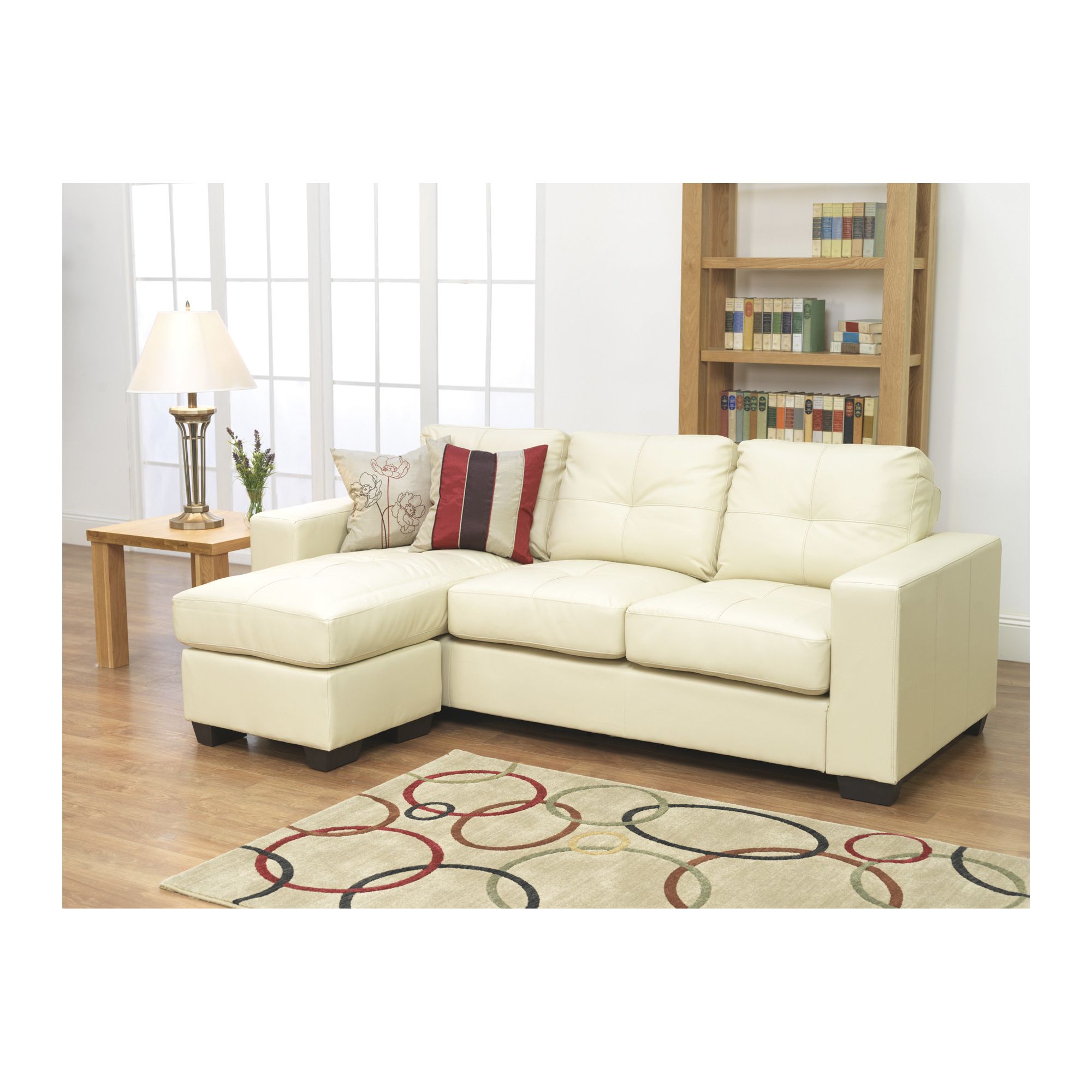 Furniture Link Gemona L Sofa in Ivory at Tesco Direct