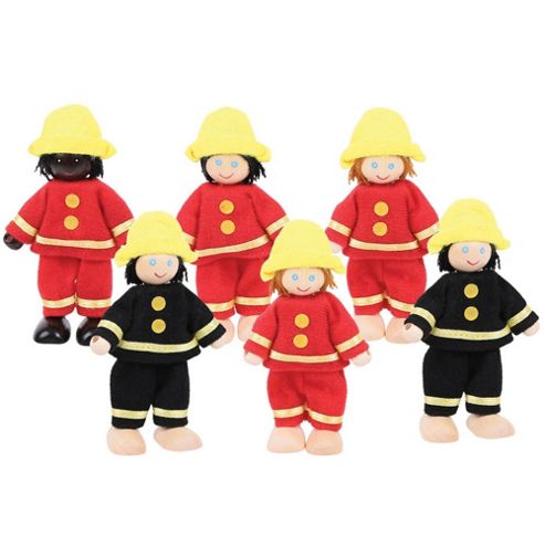 Image of Bigjigs Toys Jt125 Heritage Playset Firefighter Set