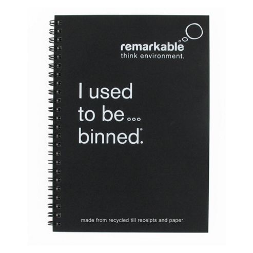 Image of Remarkable A4 Wirebound Card Cover Notebook, Black