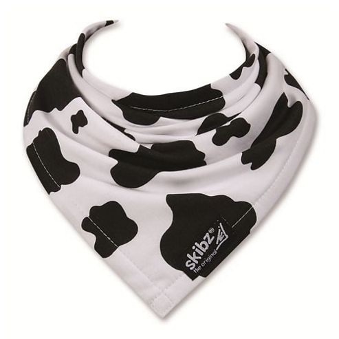 Image of Skibz Bandana Dribble Bib - Black & White Cow