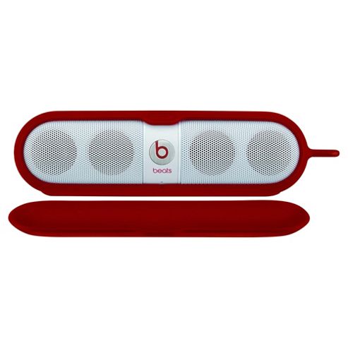 Image of Beats By Dre Pill Portable Bluetooth Speaker Silicone Sleeve Case Red